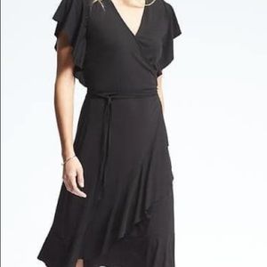 NWT- Banana Republic Flutter-Sleeve wrap dress